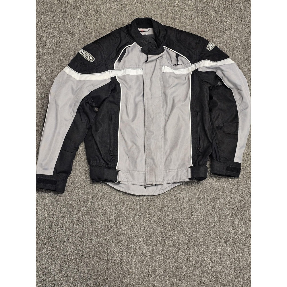 Tourmaster Series 2 Jacket Mens Small Gray Black Rainguard Motorcycle Riding Pad